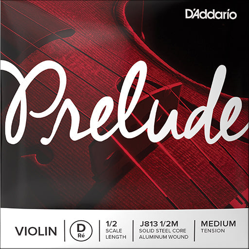 D'Addario Prelude Violin, D (Med), 1/2