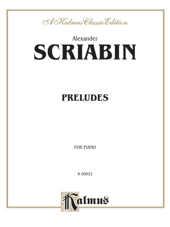 Scriabin - Preludes - Piano Solo (Digital Download)