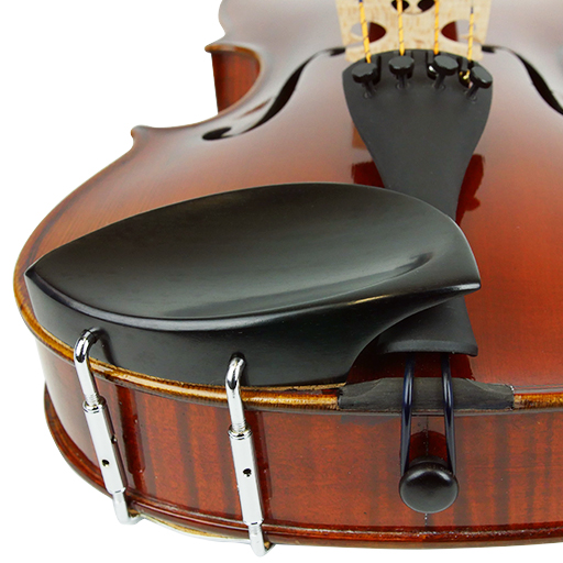 Viola Chinrest - Kreisler Tekka Ebony Chrome Fittings