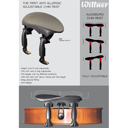 Wittner Hypoallergenic Augsburg Violin Chinrest 1/2-1/4