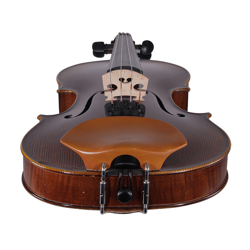 Violin Chinrest - Kreisler Old Flesch Boxwood  Chrome Fittings