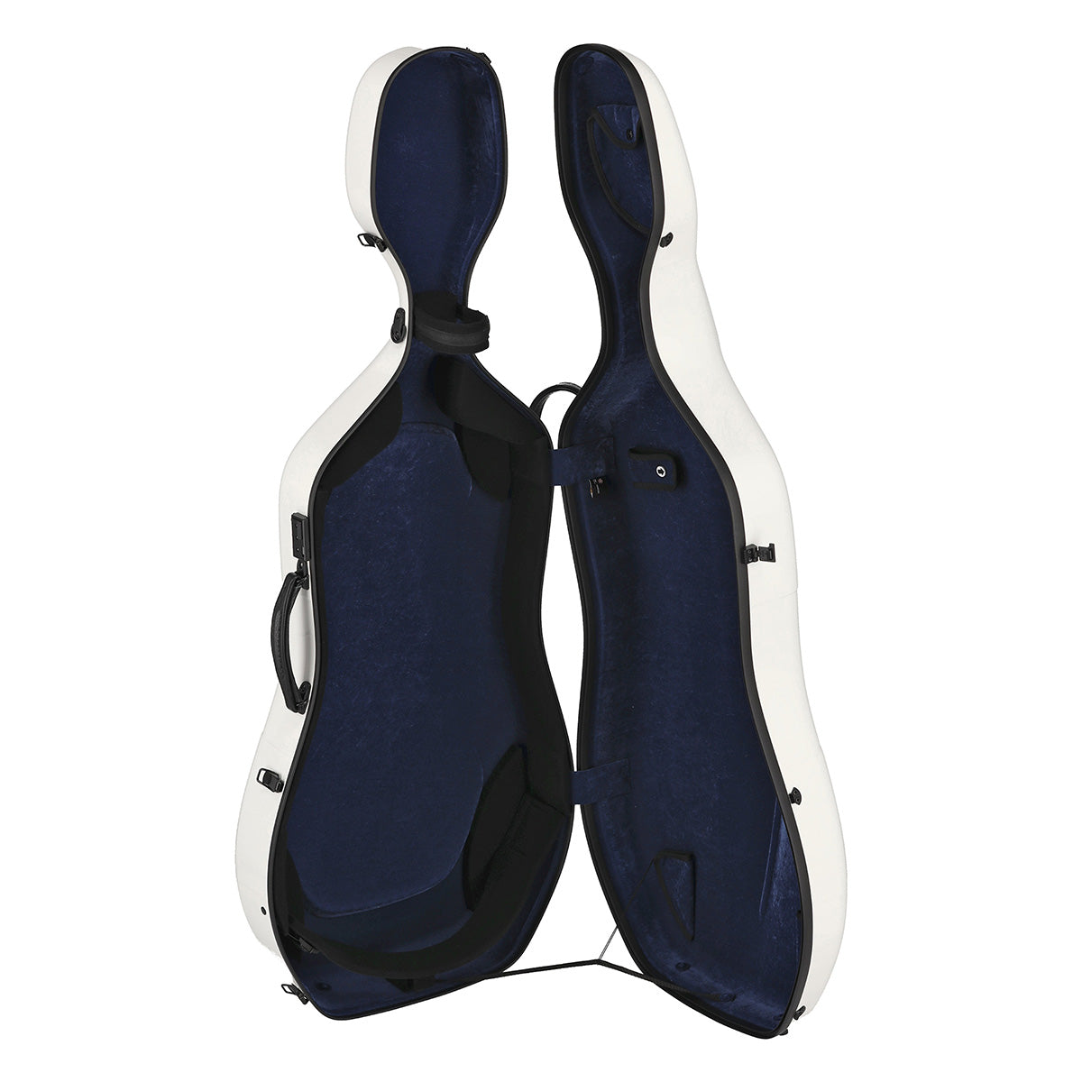 GEWA Air 3.9 Cello Case White Gloss with Blue Interior