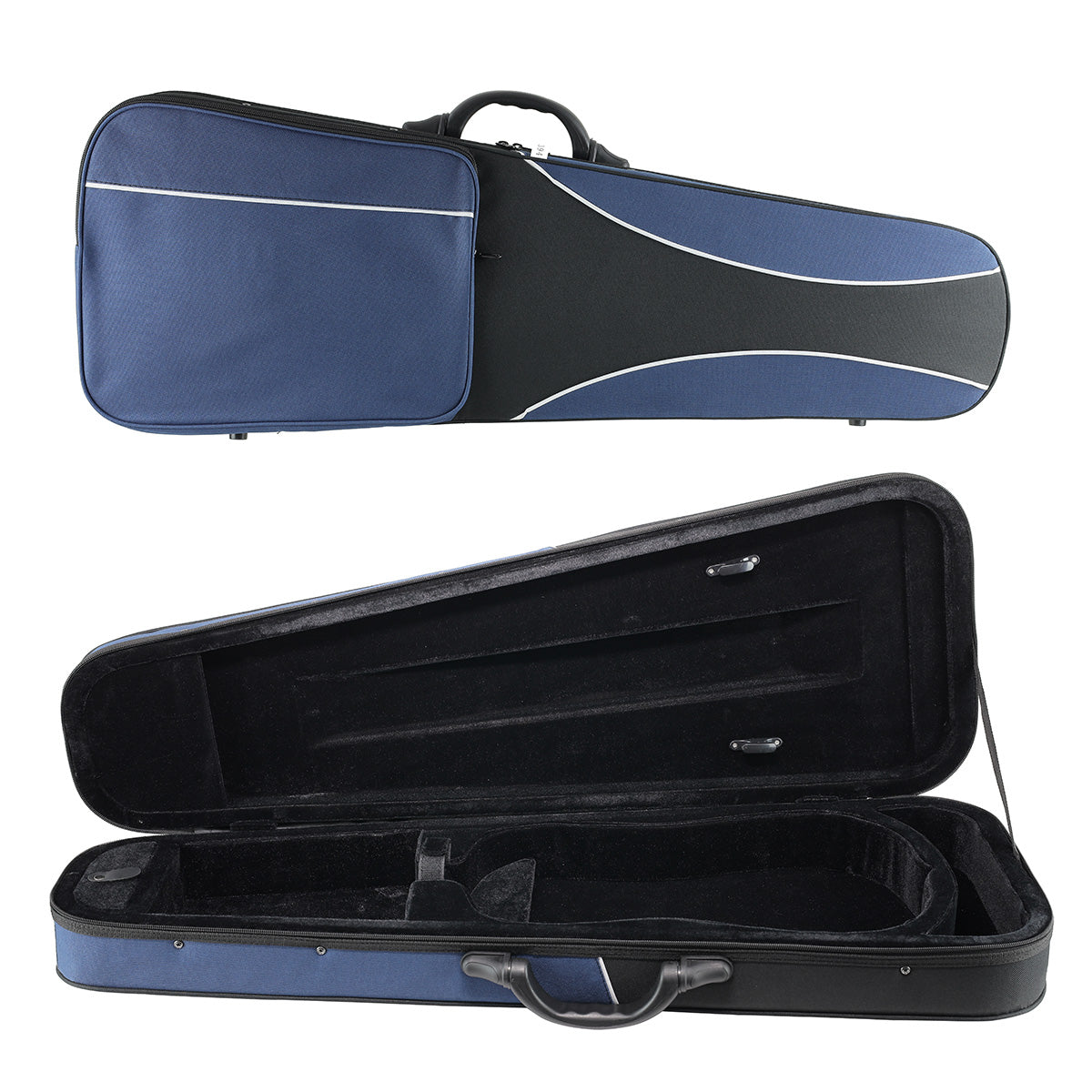 Viola Case - Kreisler 15.5” Lightweight Shaped Blue/Black