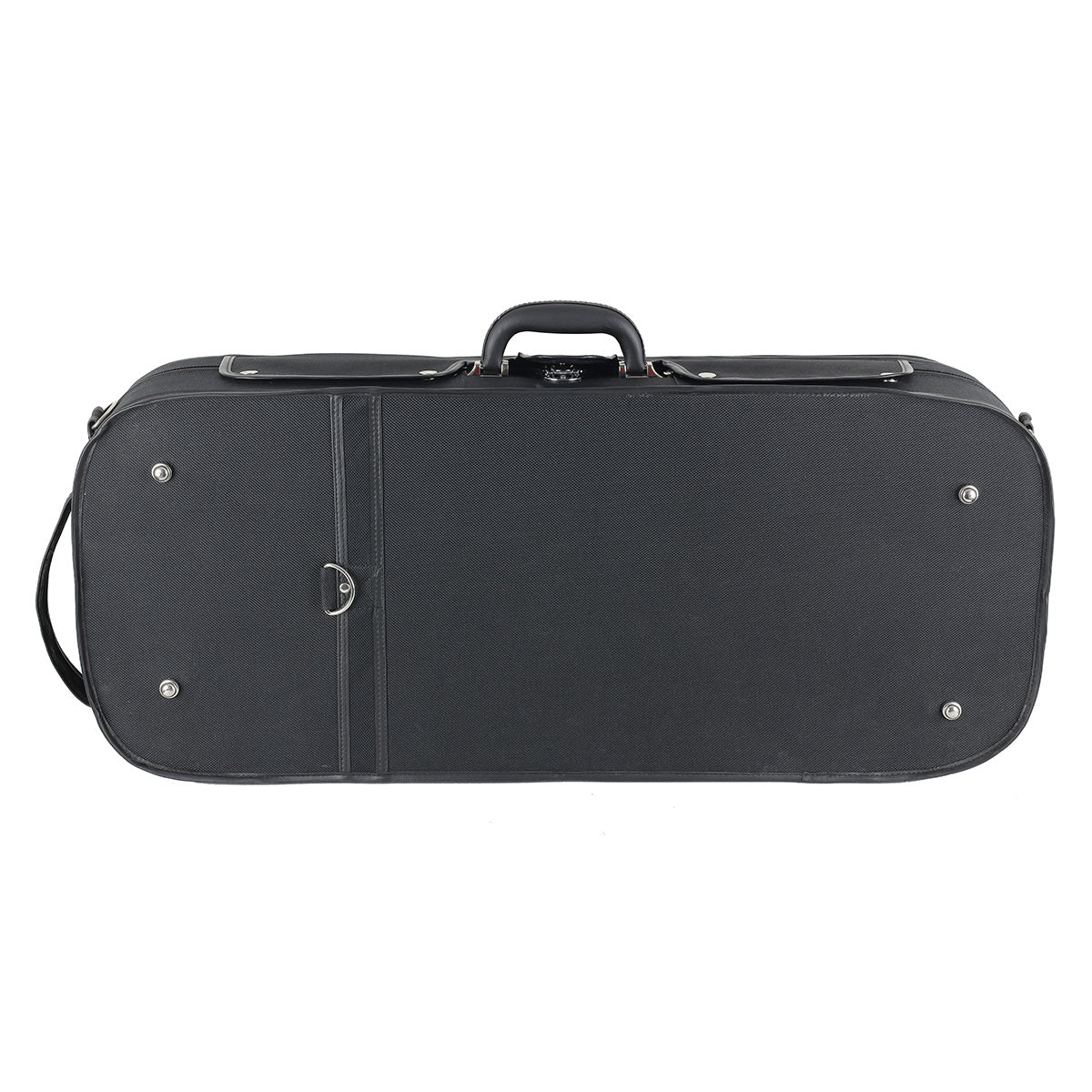 Double Case for Violin/Viola - Kreisler Black Exterior/Black and Beige Interior Hygrometer 4 Bow Spinners