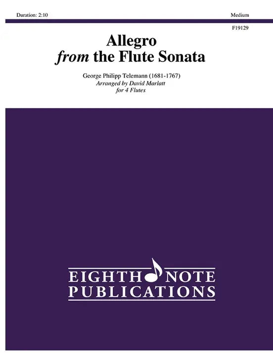 Allegro From the Flute Sonata for 4 Flutes - Telemann 81-F19129