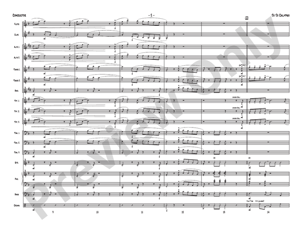 Jo Jo Calypso – Jazz Ensemble Conductor Score & Parts (Digital Download)