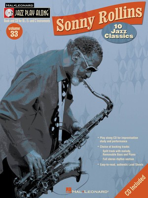 Sonny Rollins - Jazz Play-Along Volume 33 - Bb Instrument|Bass Clef Instrument|C Instrument|Eb Instrument Hal Leonard Lead Sheet /CD