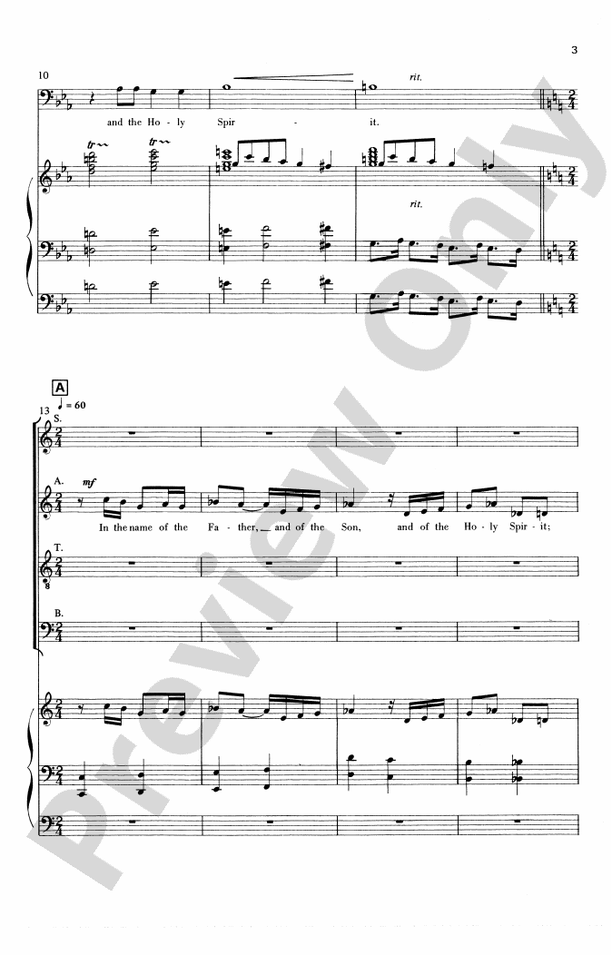 In the Name of the Father (from The Voice of the Holy Spirit) – SATB, with Opt. Baritone Solo Choral Octavo (Digital Download)