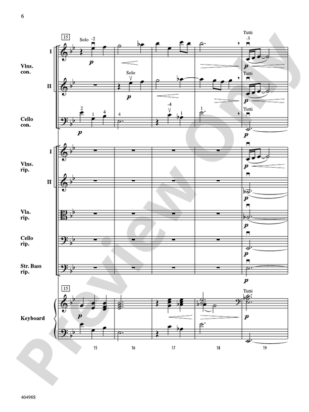 Musette from Concerto Grosso No. 6 – String Orchestra Conductor Score & Parts (Digital Download)