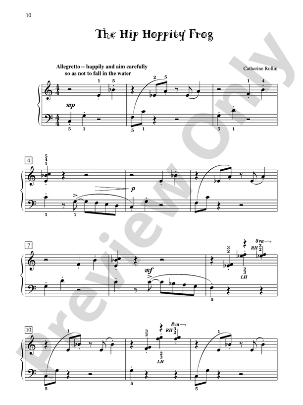 The Hip Hoppity Frog - Piano Solo (Digital Download)