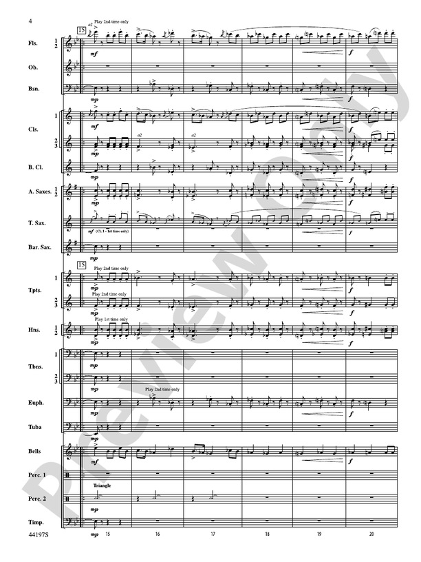 Scherzo Fantastique Excerpts - Concert Band Conductor Score & Parts (Digital Download)