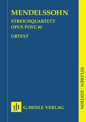 String Quartet in F minor Op post 80 Study Score