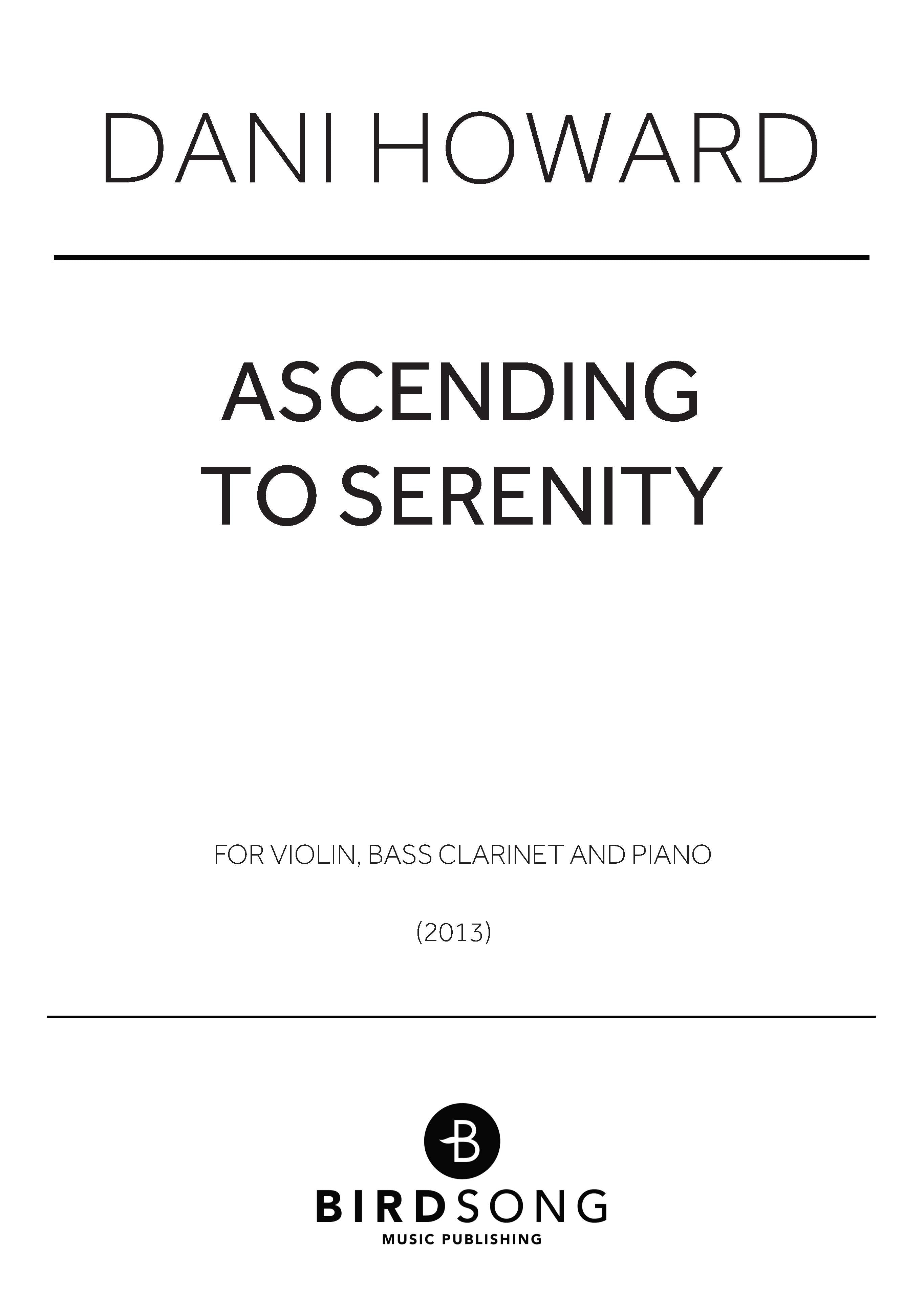Ascending to Serenity - Instrumental Trio (Digital Download)