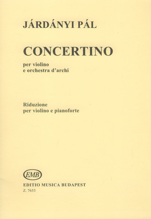 Jardanyi - Concertino - Violin/Piano Accompaniment EMB Z7653