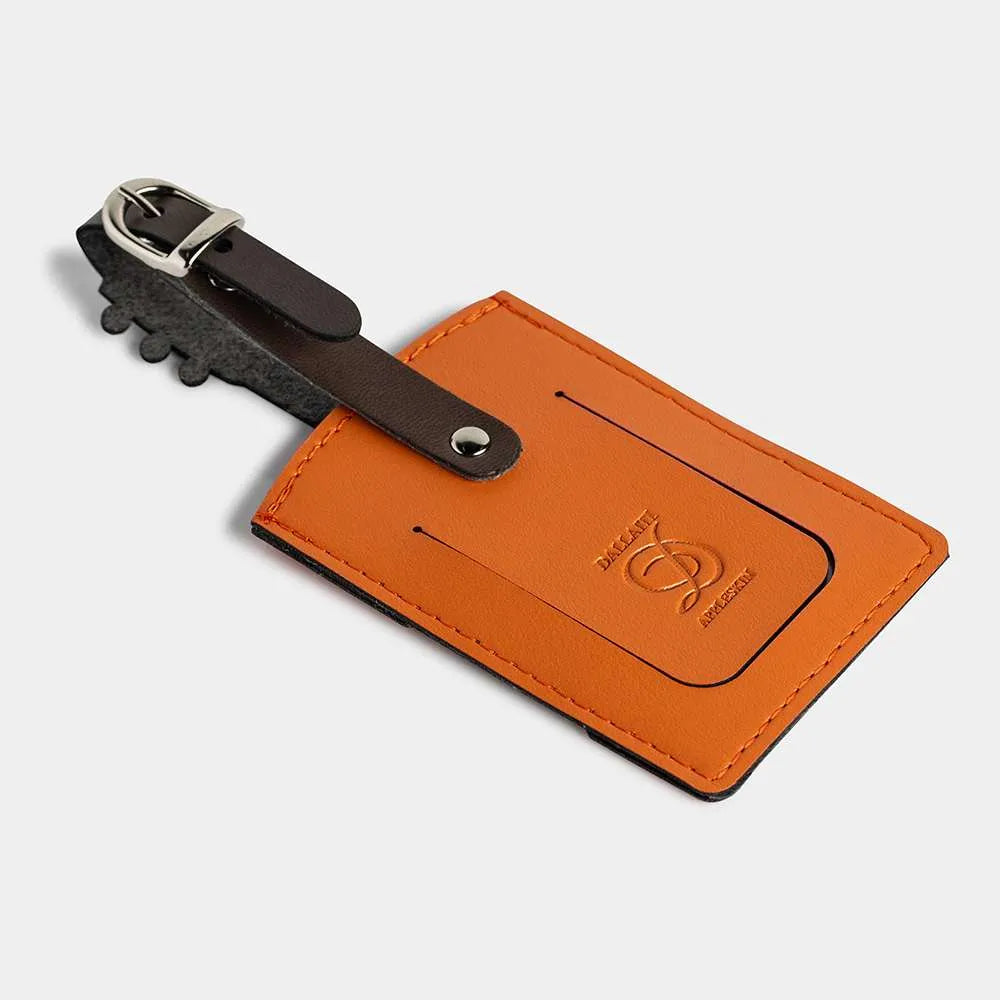 Guitar Luggage Tag Made from Vegan Apple Leather Vegan