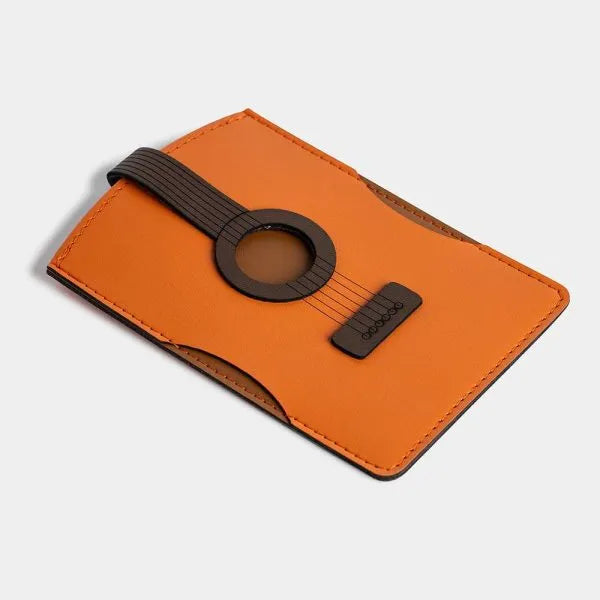 Guitar Passport Holder Apple Leather Vegan