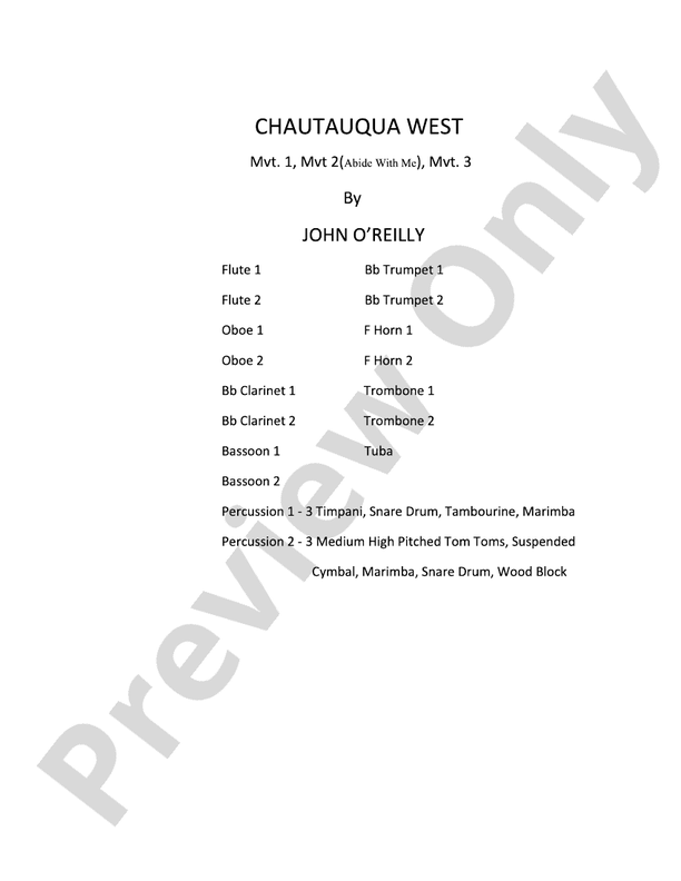 Chautauqua West - Concert Band Conductor Score & Parts (Digital Download)