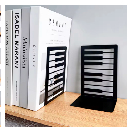 Keyboard/Piano Black Bookends