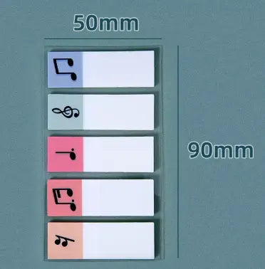 Sticky Note Strips Treble Clef and Notes