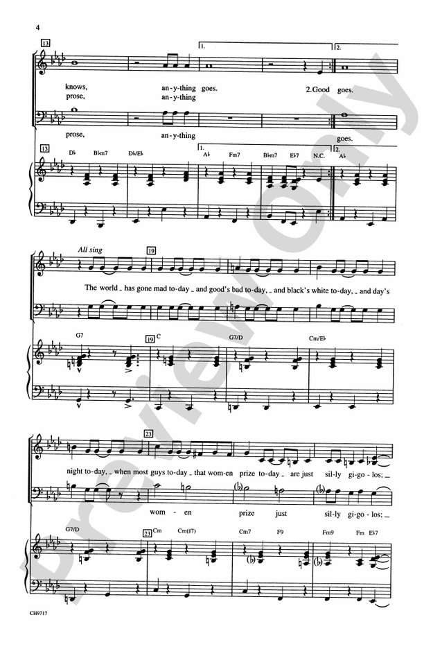 Anything Goes – 3-Part Mixed Choral Octavo (Digital Download)