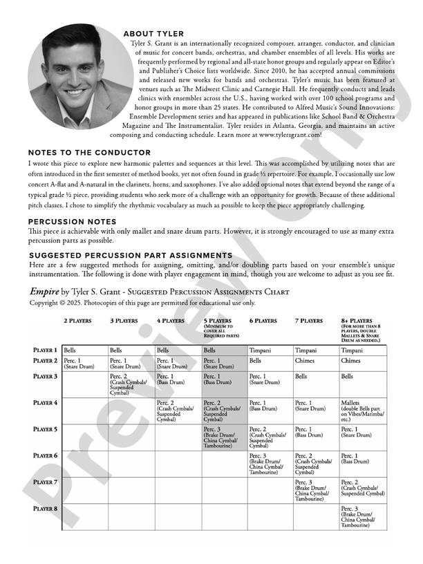 Empire - Concert Band Conductor Score & Parts(Digital Download)