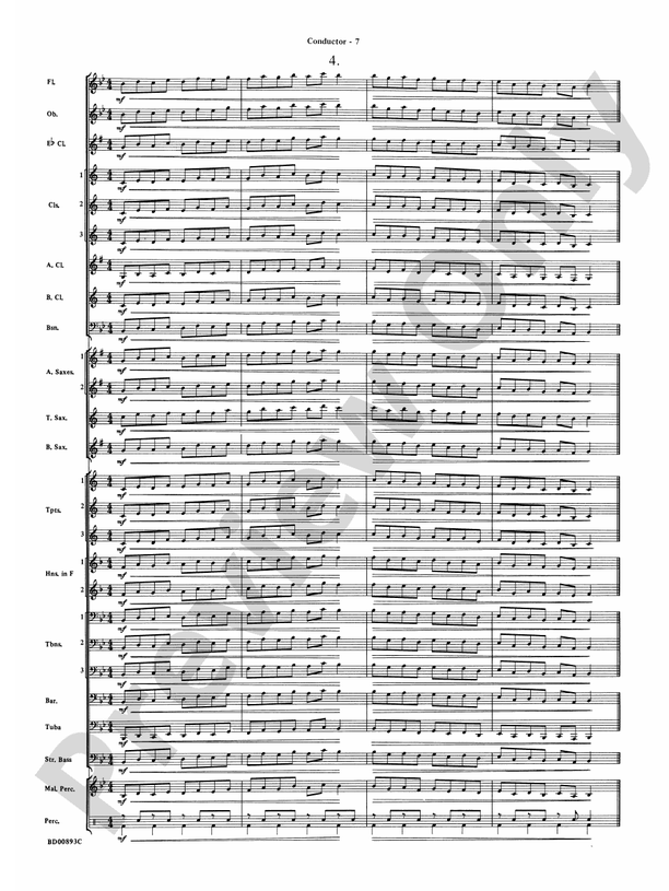 Belwin "Warm-Ups" for Symphonic Band - Concert Band Conductor Score & Parts (Digital Download)