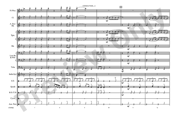 Chain of Fools – Marching Band Conductor Score & Parts (Digital Download)