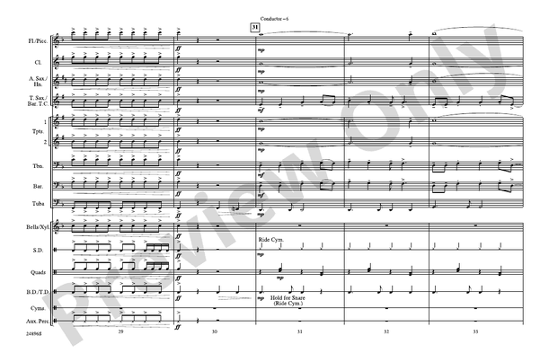 China Grove – Marching Band Conductor Score & Parts (Digital Download)