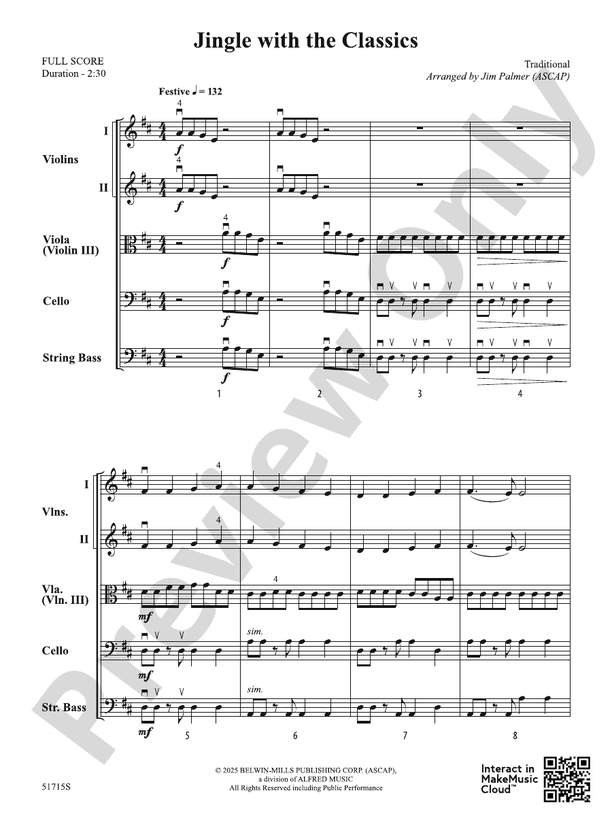 Jingle with the Classics - String Orchestra Conductor Score & Parts (Digital Download)