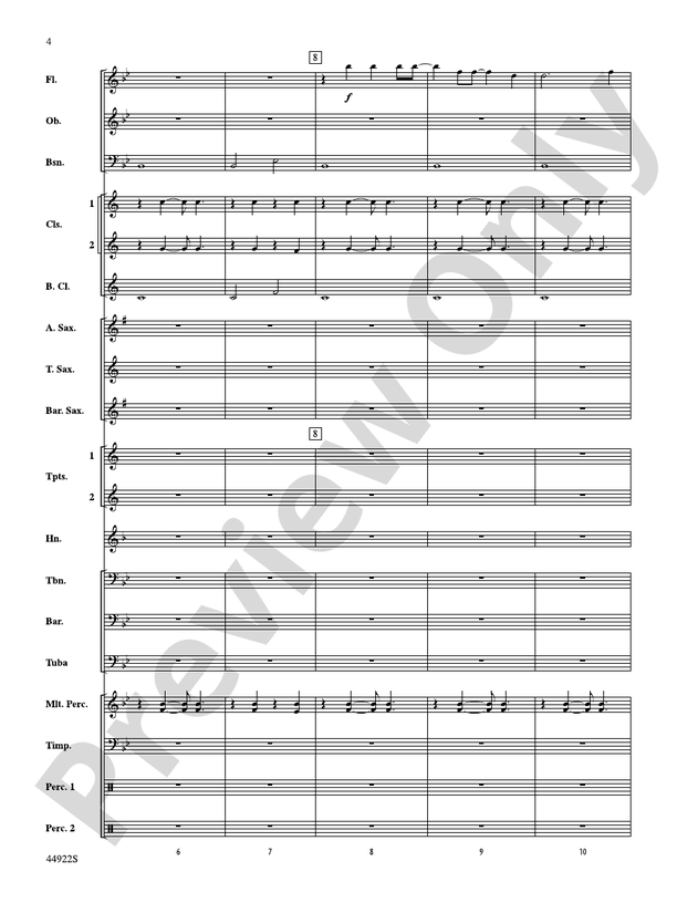 Bright - Concert Band Conductor Score & Parts (Digital Download)