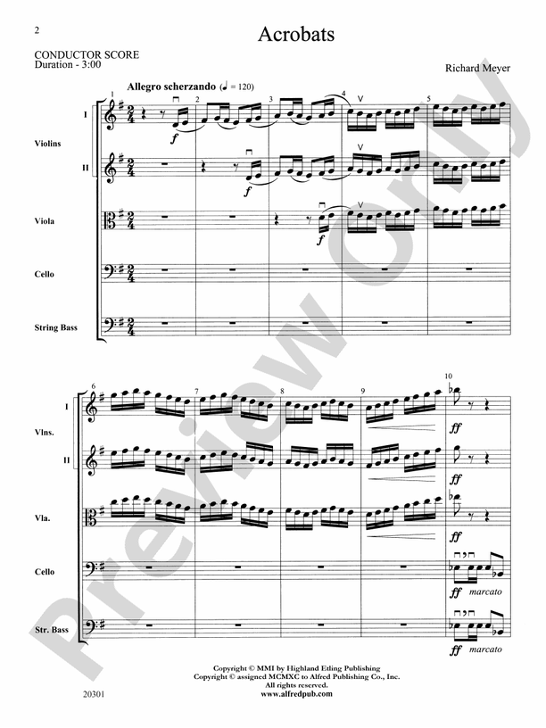 Acrobats – String Orchestra Conductor Score & Parts (Digital Download)