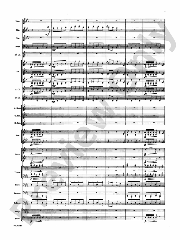 March and Procession of Bacchus (Grade 5) - Concert Band Conductor Score & Parts (Digital Download)