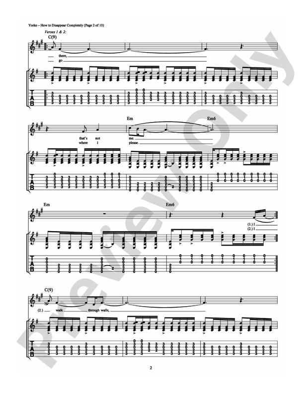 How to Disappear Completely - Guitar TAB (Digital Download)