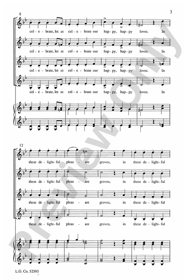 In These Delightful Pleasant Groves – SSAA Choral Octavo (Digital Download)