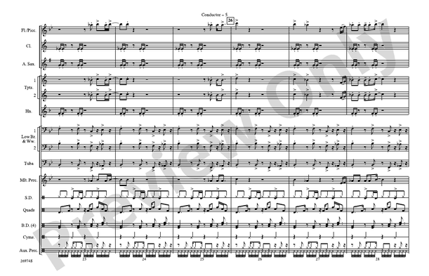 Gonna Make You Sweat (Everybody Dance Now) – Marching Band Conductor Score & Parts (Digital Download)