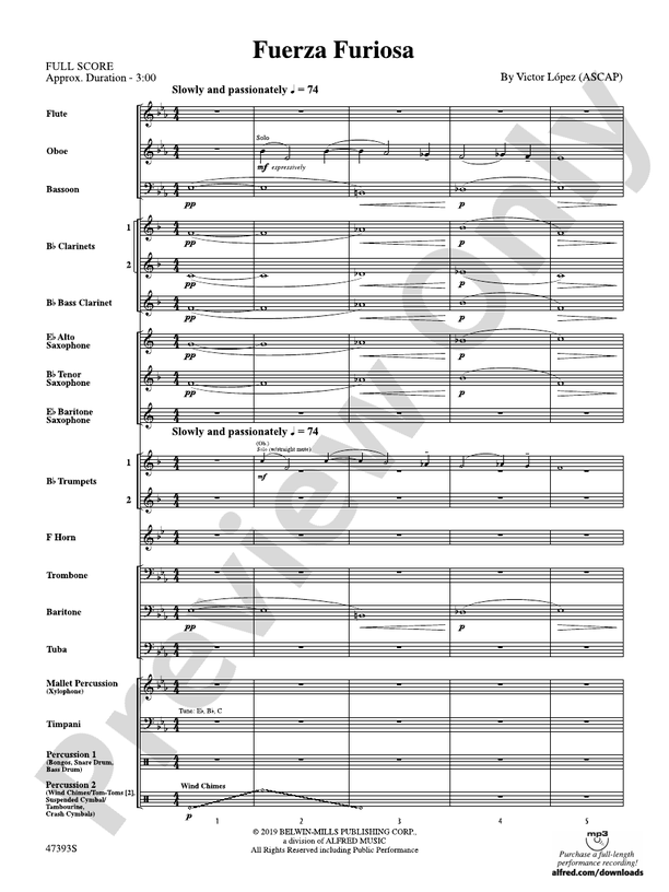 Fuerza Furiosa - Concert Band Conductor Score & Parts (Digital Download)