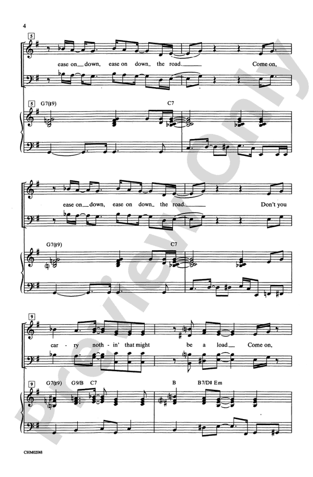 Ease on Down the Road (from The Wiz) – SATB Choral Octavo (Digital Download)