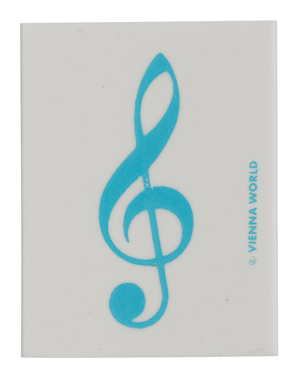 Eraser White with Blue Treble Clef