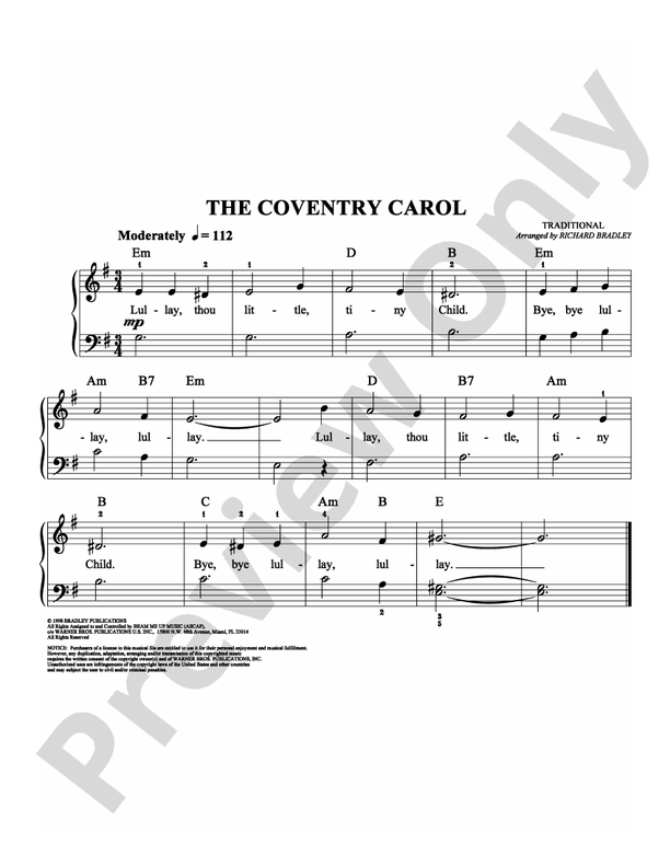 The Coventry Carol - DSM-PS-0000231 - Easy Piano (Digital Download)
