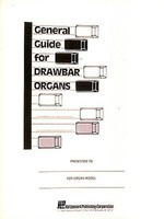 General Guide For Drawbar Organs - Hal Leonard