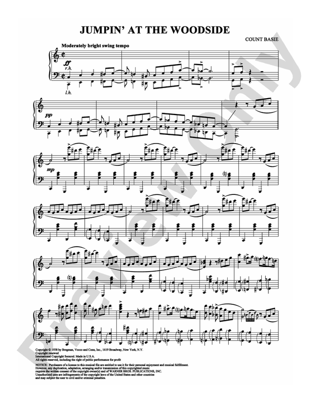 Jumpin' at the Woodside - Piano (Digital Download)