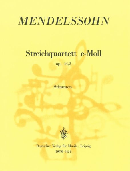 Mendelssohn - String Quartet in Emin Op44/2 - String Quartet Parts DVFM Breitkopf DV8424