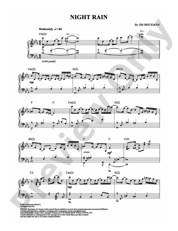 Night Rain - Piano (Digital Download)