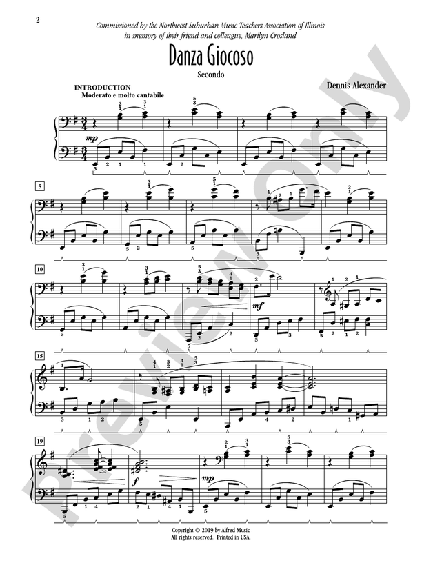 Danza Giocoso - 1 Piano, 4 Hands (Digital Download)