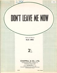 Don't Leave Me Now - PVG (Digital Download)