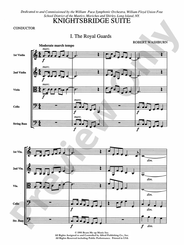 Knightsbridge Suite – String Orchestra Conductor Score & Parts (Digital Download)
