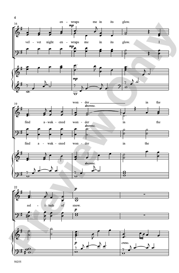 The Solitude of Snow - SATB Choral Octavo (Digital Download)