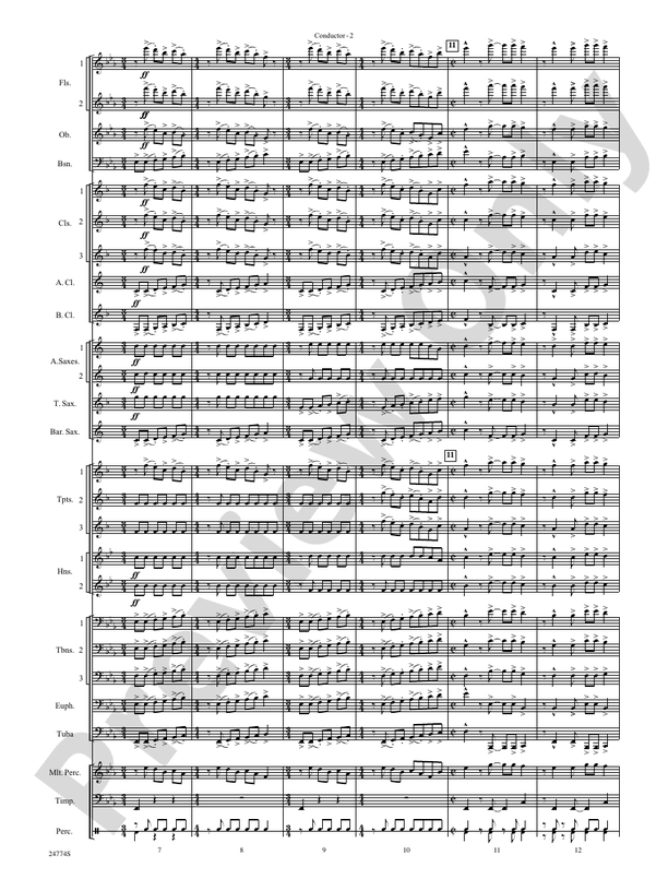 The Magnificent Seven – Concert Band Conductor Score & Parts (Digital Download)