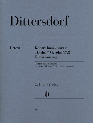 Double Bass Concerto E major (Krebs 172) - for Double Bass and Piano - Karl Ditters von Dittersdorf - Double Bass G. Henle Verlag