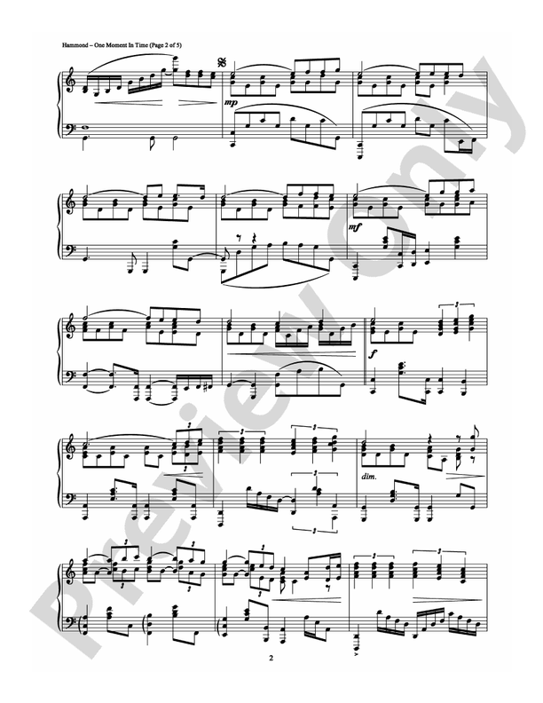 One Moment In Time - DSM-PS-0005734 - Piano (Digital Download)